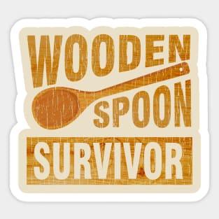 Wooden Spoon Survivor Vintage Look Design Fanart Sticker